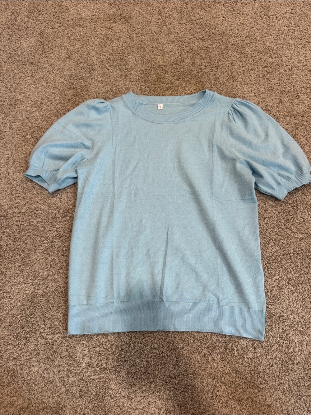 Women’s Medium Light Blue short sleeve blouse